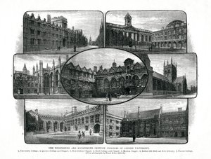 Högskolorna vid University of Oxford, 1895 av Unbekannt