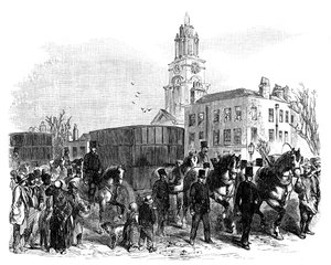 Transporten av australiensiskt guld från East India docks till Bank of England, London, c1888 av Unbekannt