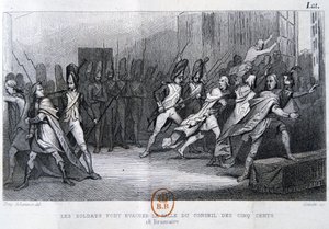 Kuppdetaten för den 18:e Brumaire 9:e november, 1799, 1800-talet av Unbekannt