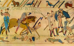 Harolds död i slaget vid Hastings, 1066, 1944. av Unbekannt