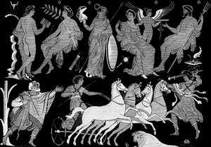 Hippolytus död, 300-talet f.Kr. 1882 av Unbekannt