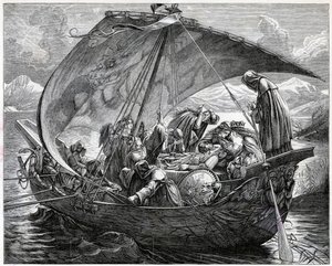 Kung Arthurs död, 1800-talet av Unbekannt