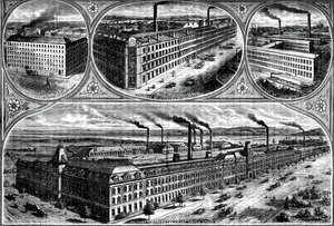 Singer Manufacturing Companys fabriker, c1880 av Unbekannt