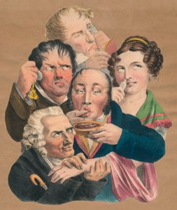 De fem sinnena, sent 1700-tidigt 1800-tal. av Unbekannt