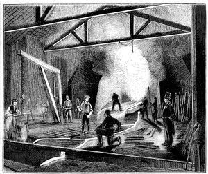 Gjuteriet eller gjuthuset, Butterley Ironworks, Derbyshire, 1844 av Unbekannt