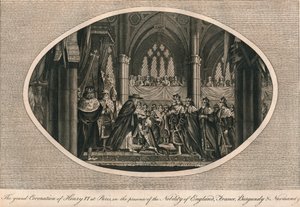 Henrik VI av Englands storslagna kröning i Paris, 1431 1793 av Unbekannt