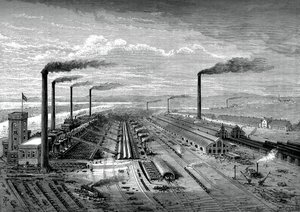Järn- och stålverket i Barrow, c1880 av Unbekannt