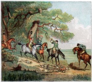 Dödet, rävjakten, 1787 1890 av Unbekannt