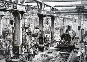 Tillverkningsgolvet för Societe Alsacienne de Constructions Mecaniques. av Unbekannt
