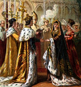 Henrik VII:s äktenskap, 1486, c1850 av Unbekannt