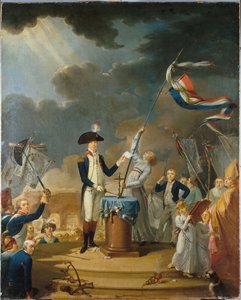 La Fayettes ed vid federationens festival, 14 juli 1790, 1791. av Unbekannt