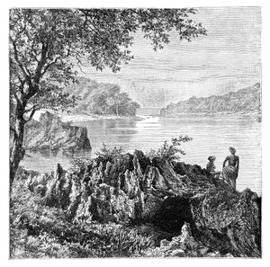 Floden Salwen, ovanför Moulmein, Myanmar, 1895 av Unbekannt