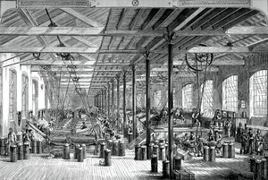 Spinningsrummet i Shadwell rope Works, c1880 av Unbekannt