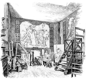 Paul-Jacques-Aime Baudrys studio, c1880-1882 av Unbekannt