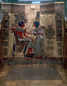 Tutankhamons tron, detalj, egyptisk, 18:e dynastin av Unbekannt