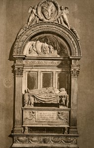 Leonardo Brunis grav c1369-1444, basilikan Santa Croce, Florens, 1882 av Unbekannt