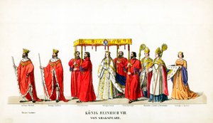 Teaterkostymdesign för Shakespeares pjäs Henry VIII, 1800-talet av Unbekannt