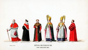 Teaterkostymdesign för Shakespeares pjäs Henry VIII, 1800-talet av Unbekannt