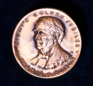 Thomas Alva Edison, amerikansk fysiker och uppfinnare, 1929 av Unbekannt