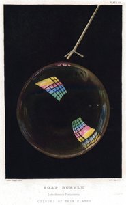 Thomas Young 1773-1829, Tunna filmer illustrerade med såpbubbla, 1872 av Unbekannt