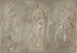 Tre stående figurer, 1500-talet. av Unbekannt