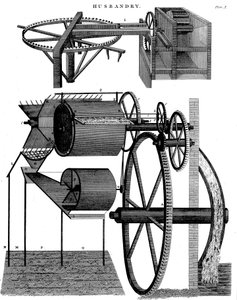 Tröskmaskin av Andrew Meikle, skotsk uppfinnare och millwright, 1811 av Unbekannt