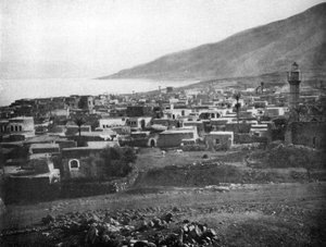 Tiberias och Galileiska sjön, 1926 av Unbekannt