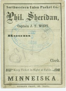 Ticket for the steamboat Phil. Sheridan, December 9, 1868 av Unbekannt