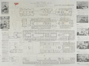 Titanic första klass däcksplan, 1911 av Unbekannt