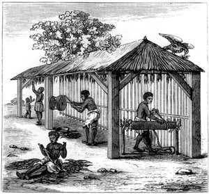 Tobaksberedning, 1873 av Unbekannt