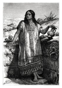 Toltekisk flicka, Mexiko, 1800-talet av Unbekannt