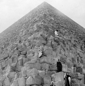Tourists Corner, den stora pyramiden i Giza, Egypten, 1900-talet av Unbekannt