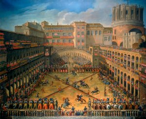 Turnering i en domstol i Vatikanen, Rom, 1565 av Unbekannt