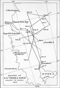 Spår av S.Y. Terra Nova - januari till mars 1912, 1913 av Unbekannt