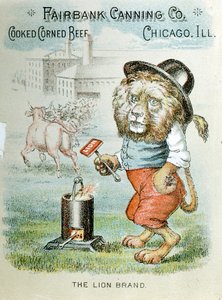 Handelskort för Fairbank Canning Company, Chicago, Illinois, c1890 av Unbekannt