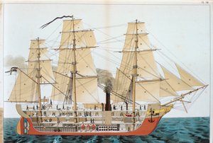 Övergångsskepp, 1886 av Unbekannt
