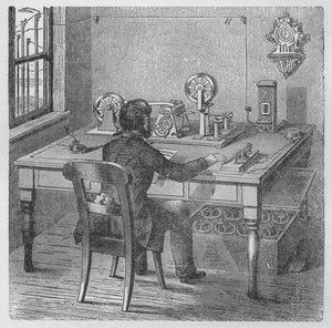 Sänder ett meddelande, 1894 av Unbekannt