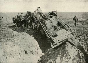 Transportsvårigheter vid fronten, 1919. av Unbekannt
