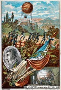 Transport av ballongföretagaren från Mauberge till Charleroi, 1794 1890-talet. av Unbekannt