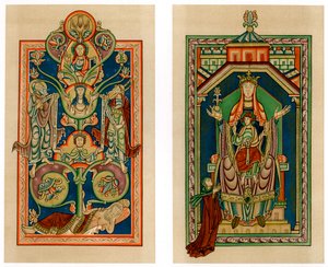 Träd av Isai och Jungfru och Barn på tronen, c1130-1140 av Unbekannt