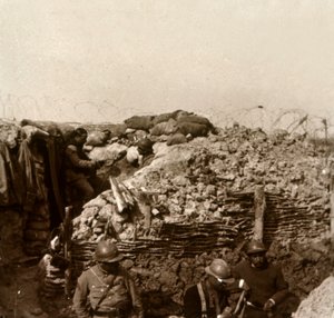 Skyttegravar, Champagne, norra Frankrike, c1914-c1918 av Unbekannt