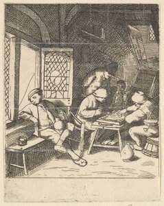 Tric Trac-spelare, 1610-85. av Unbekannt