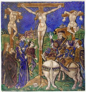 Triptykpanel med korsfästelsen, fransk, tidigt 1500-tal. av Unbekannt