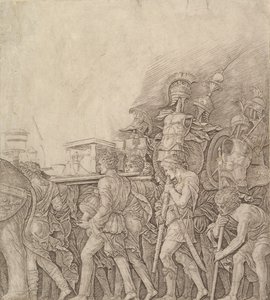 Triumf av Caesar: Soldater som bär troféer, ca. 1490. av Unbekannt