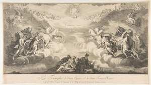 Triumf för Saint Ignatius och Saint Francis Xavier Le Triomphe de Saint Ignace et..., 1600-talet. av Unbekannt