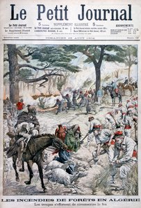 Trupper som försöker begränsa en skogsbrand, Algeriet, 1904 av Unbekannt