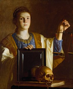 Sanningen presenterar en spegel för världens fåfänga, c1620-1630 av Unbekannt