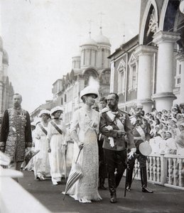 Tsarfamiljen vid firandet av 300-årsdagen av huset Romanov, Ryssland, 1913 av Unbekannt