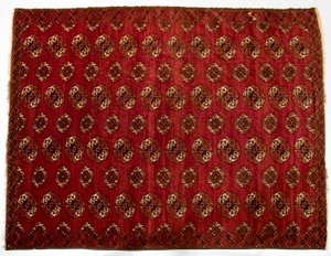 Turkmenska huvudmattan, 1870-talet. av Unbekannt