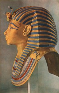 Tutankhamons dödsmask, 1323 f.Kr., c 1910-1935 av Unbekannt
